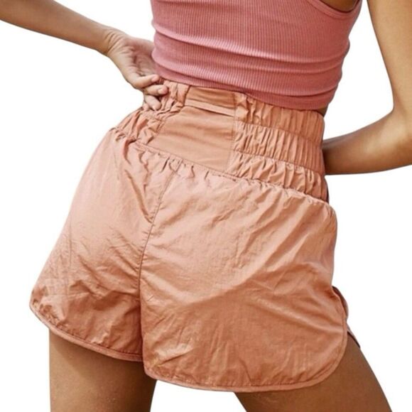 Free People The Way Home Nylon Shorts Small Pink High Rise 2" Inseam Brief Lined - Picture 5 of 11